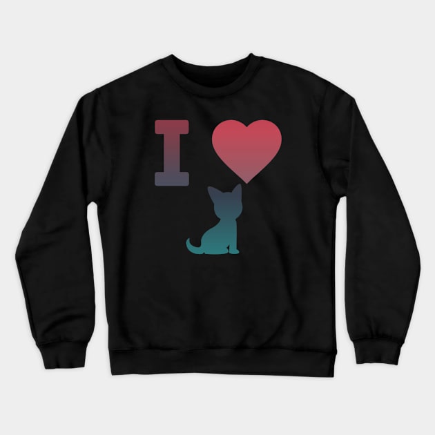 I Love Cats Crewneck Sweatshirt by MACIBETTA